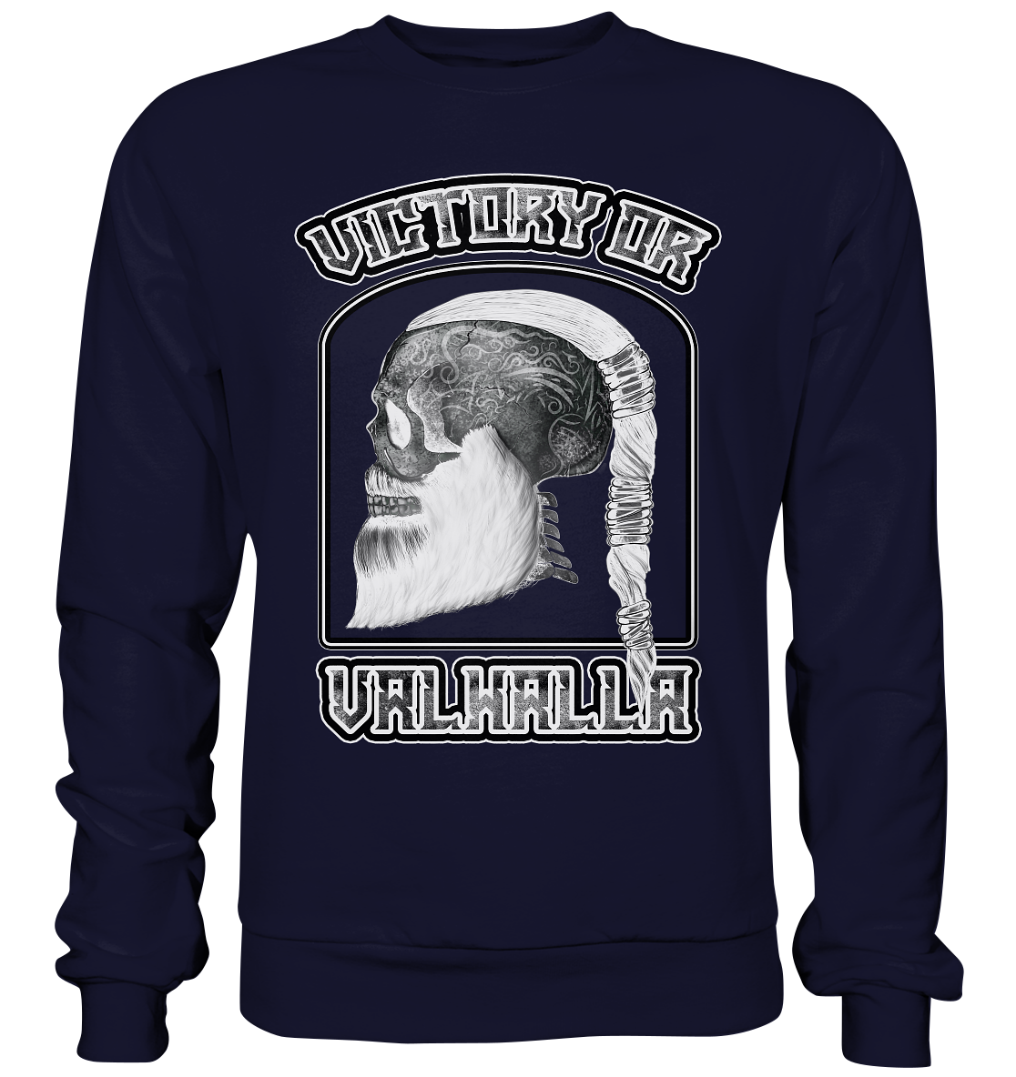 Ragnar Schädel(Schwarz-Weiß) - Basic Sweatshirt