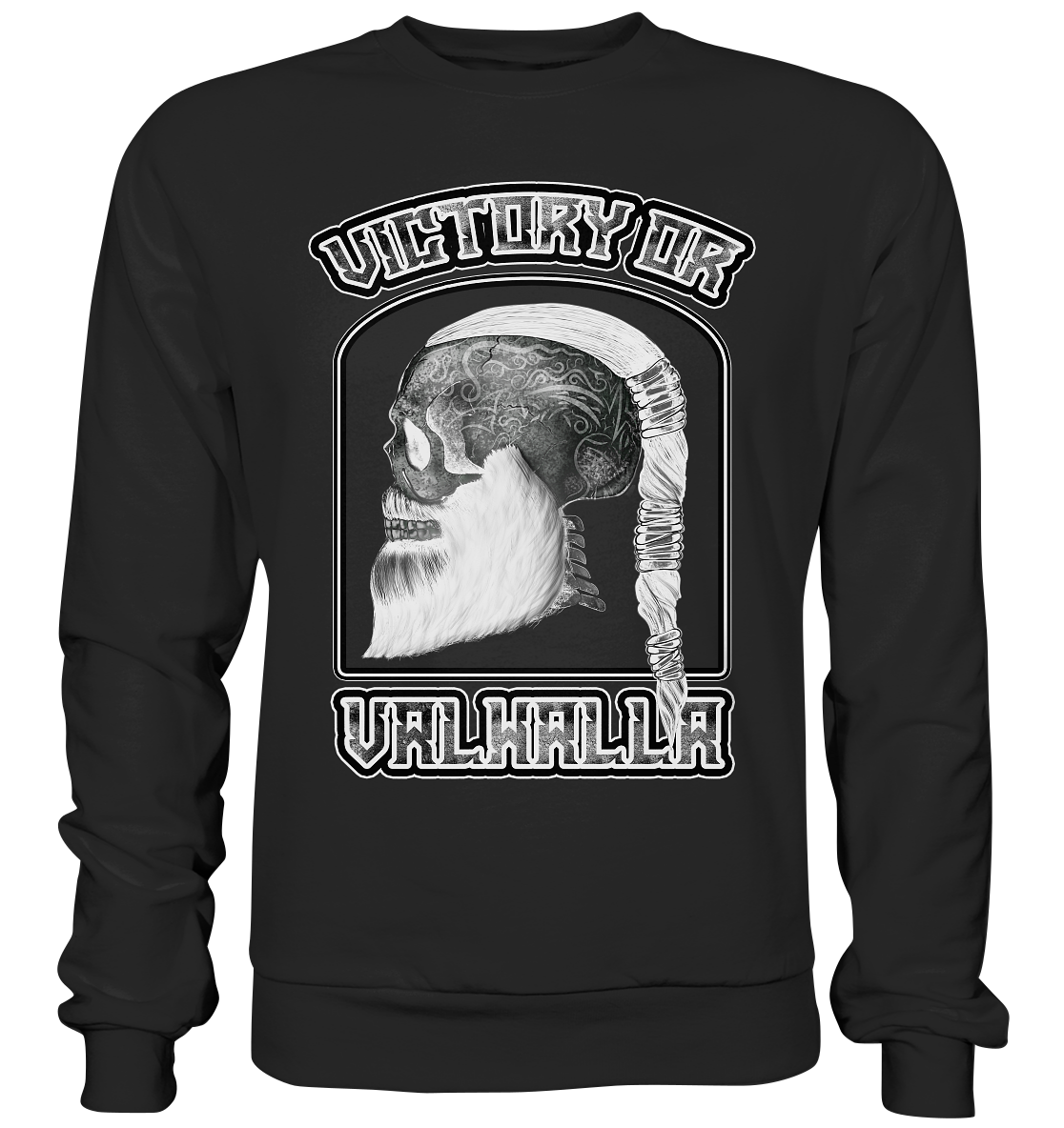 Ragnar Schädel(Schwarz-Weiß) - Basic Sweatshirt