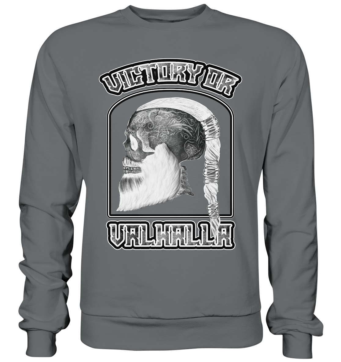 Ragnar Schädel(Schwarz-Weiß) - Basic Sweatshirt