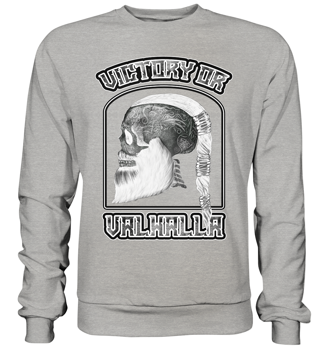 Ragnar Schädel(Schwarz-Weiß) - Basic Sweatshirt