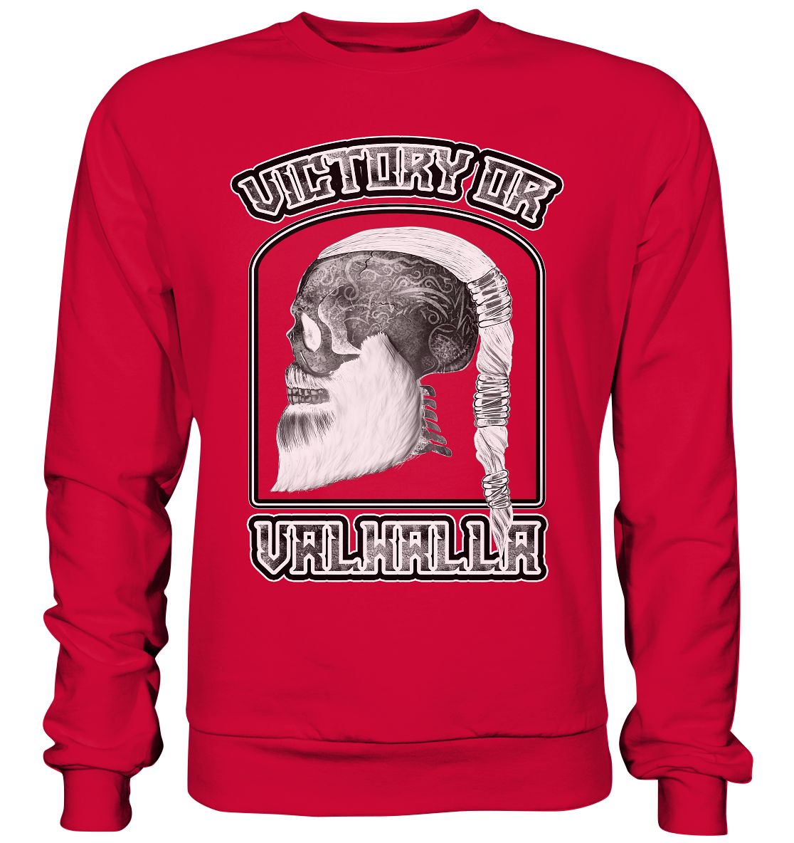 Ragnar Schädel(Schwarz-Weiß) - Basic Sweatshirt