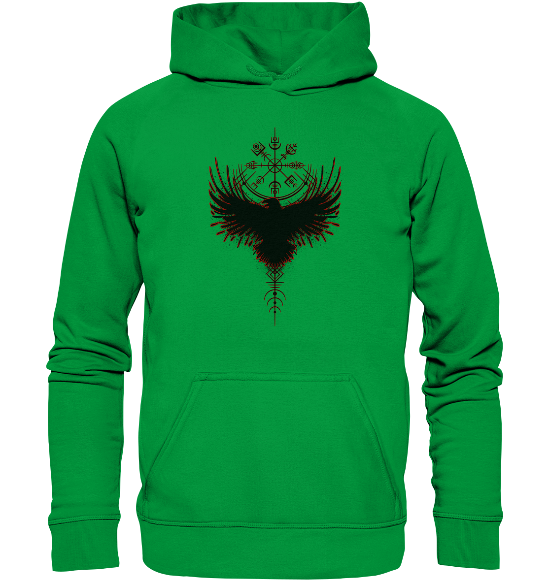 Wikinger Kompass Rabe - Basic Unisex Hoodie