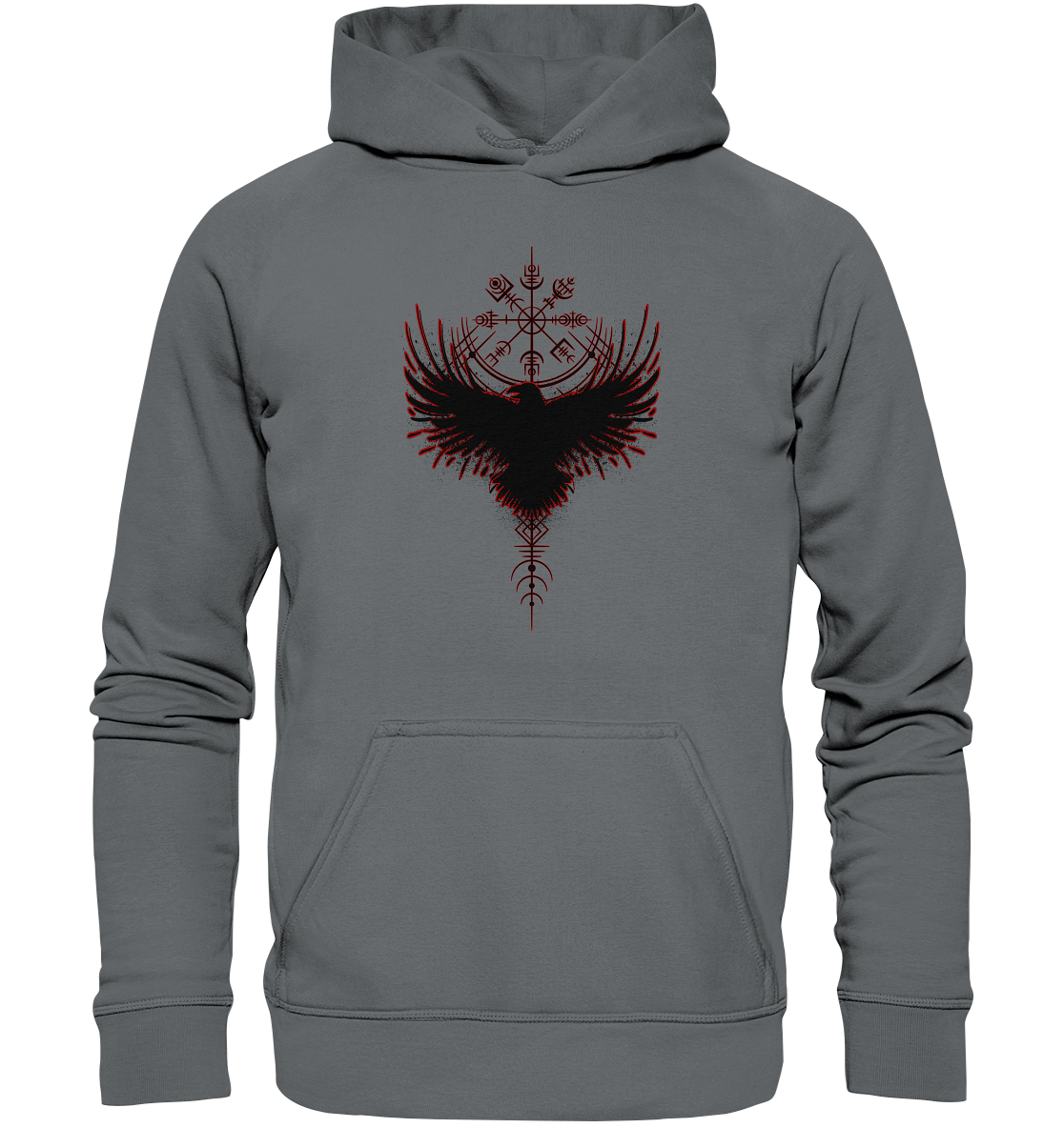 Wikinger Kompass Rabe - Basic Unisex Hoodie