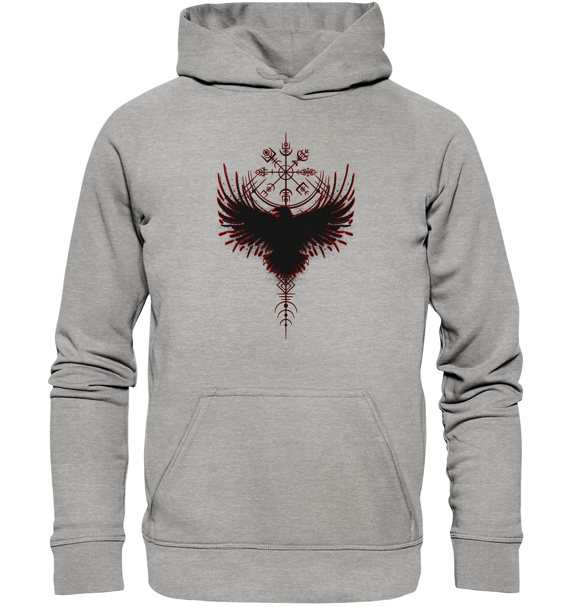 Wikinger Kompass Rabe - Basic Unisex Hoodie