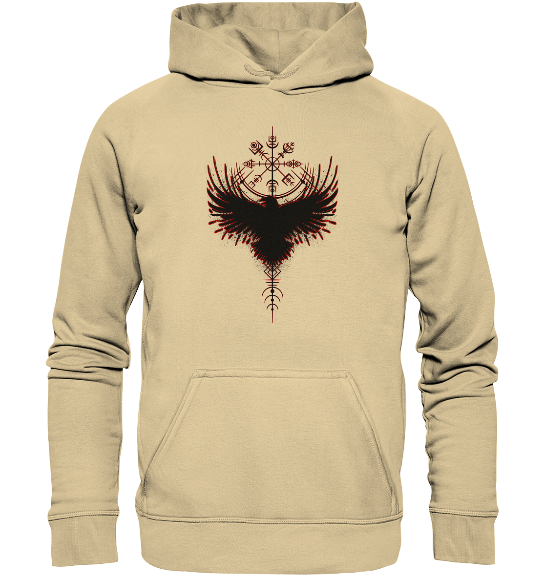 Wikinger Kompass Rabe - Basic Unisex Hoodie