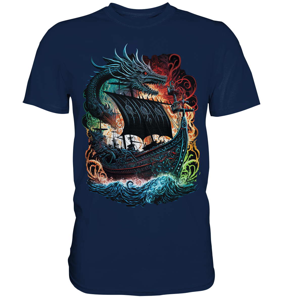 Wikinger Schiff Drache - Classic Shirt