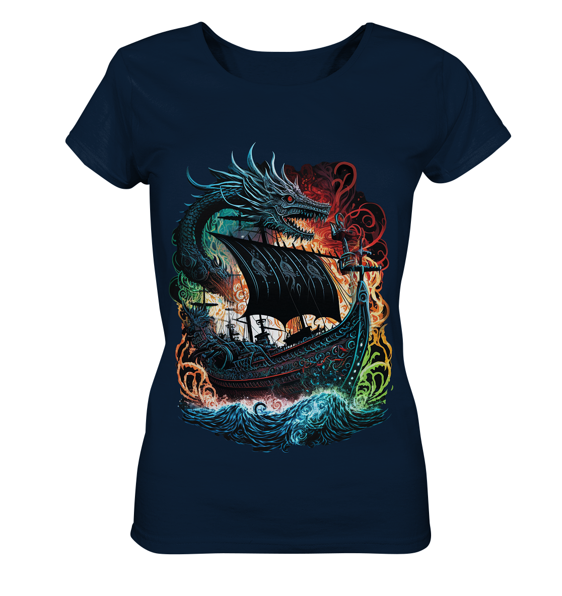 Wikinger Schiff Drache - Ladies Organic Shirt