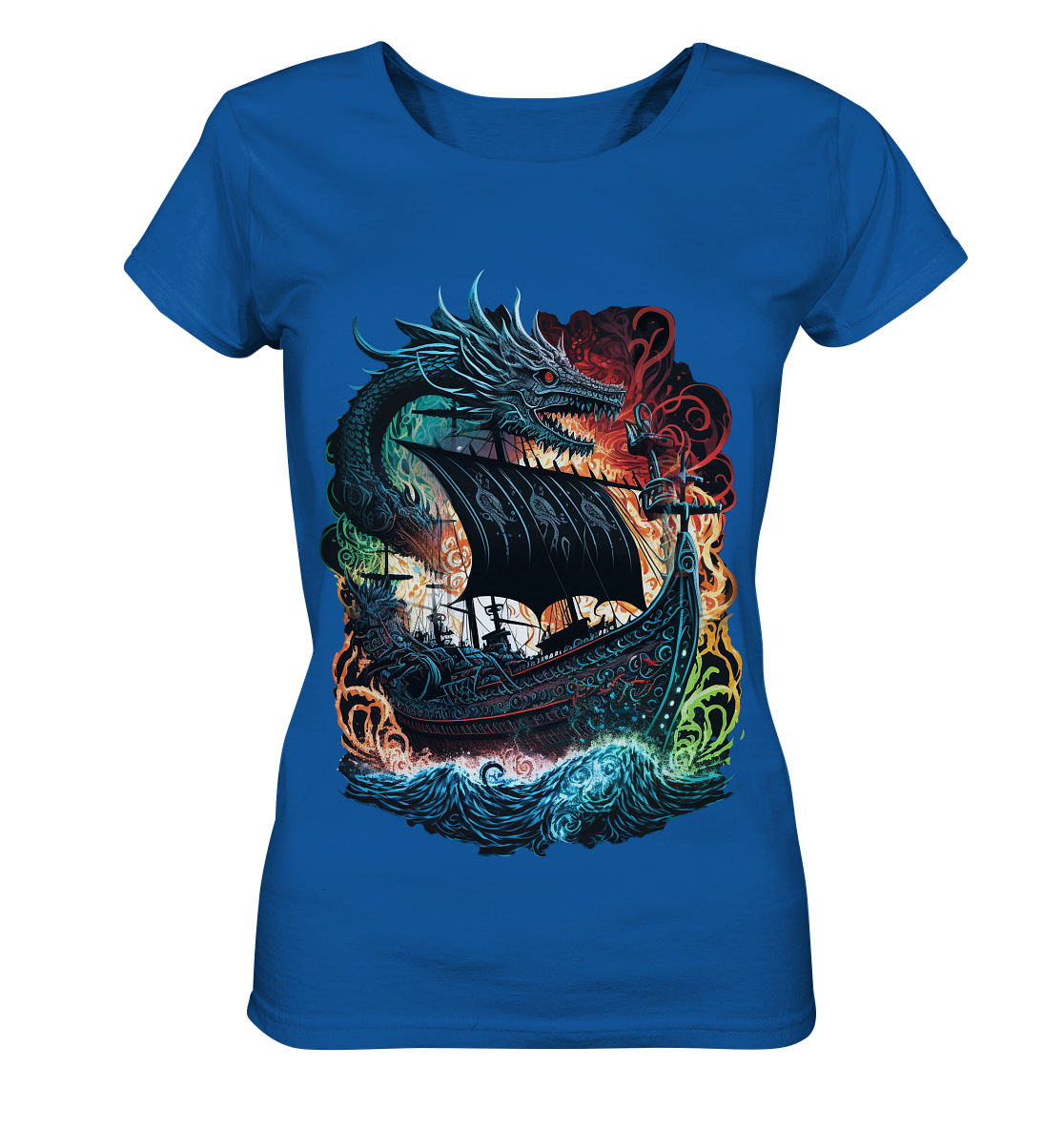Wikinger Schiff Drache - Ladies Organic Shirt