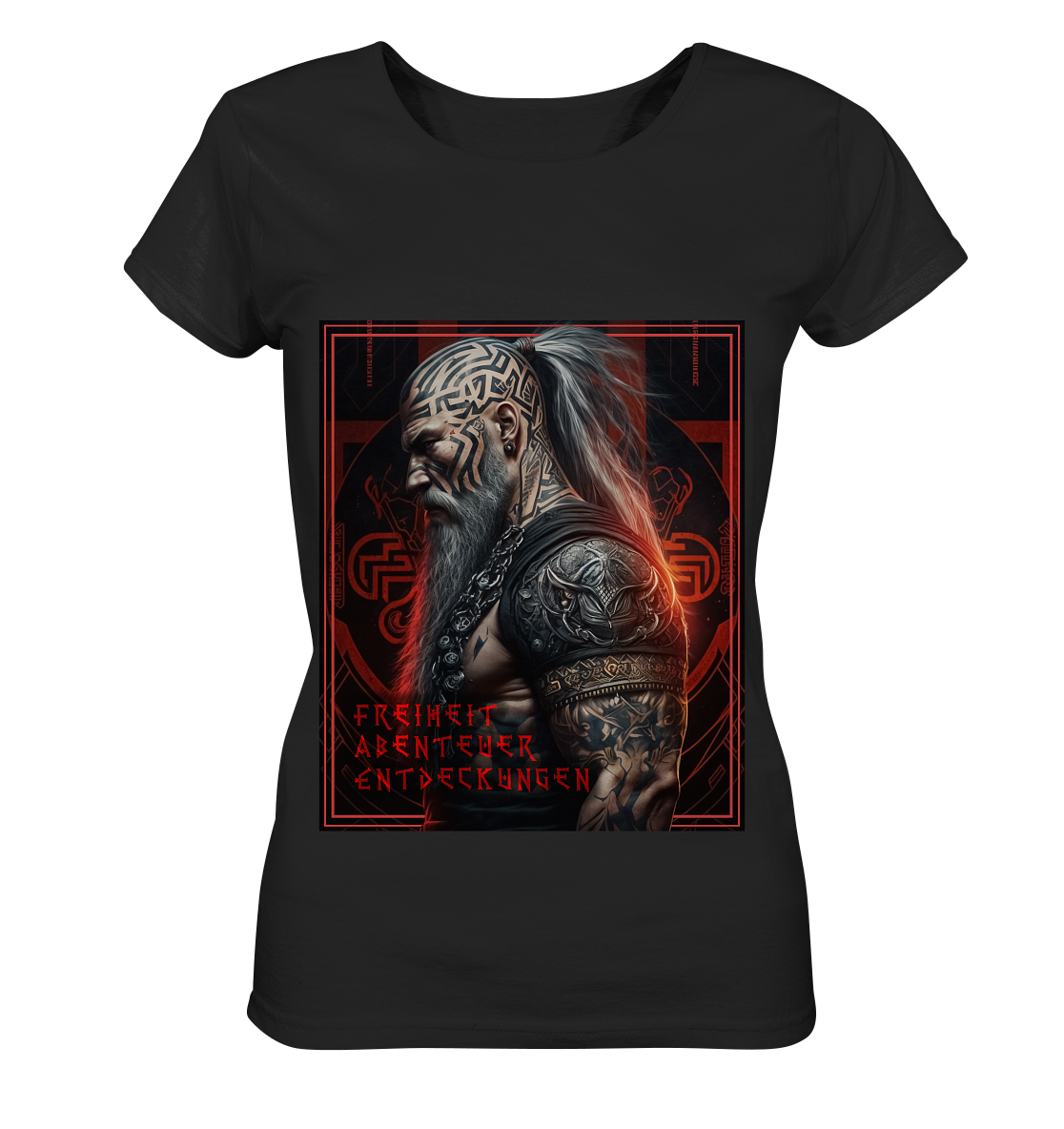 Wikinger Freiheit Abenteuer Entdeckungen - Ladies Organic Shirt