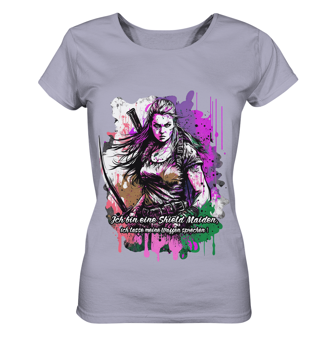 Shield Maiden Ich Lasse Meine Waffen Sprechen - Ladies Organic Shirt