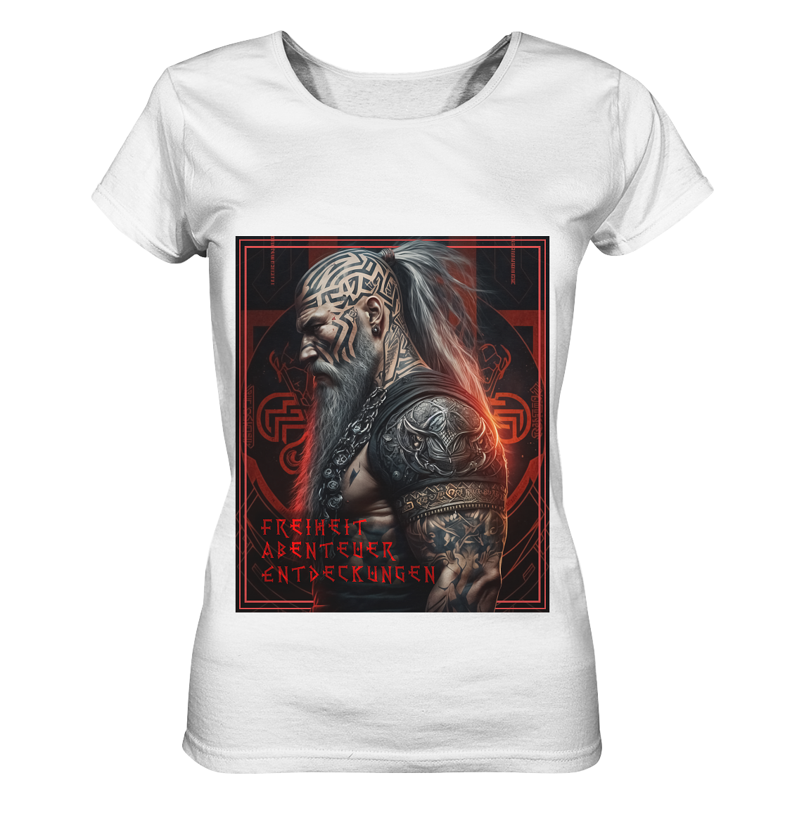 Wikinger Freiheit Abenteuer Entdeckungen - Ladies Organic Shirt