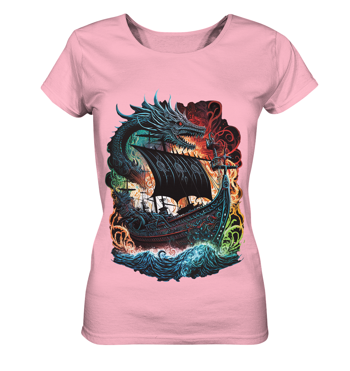 Wikinger Schiff Drache - Ladies Organic Shirt