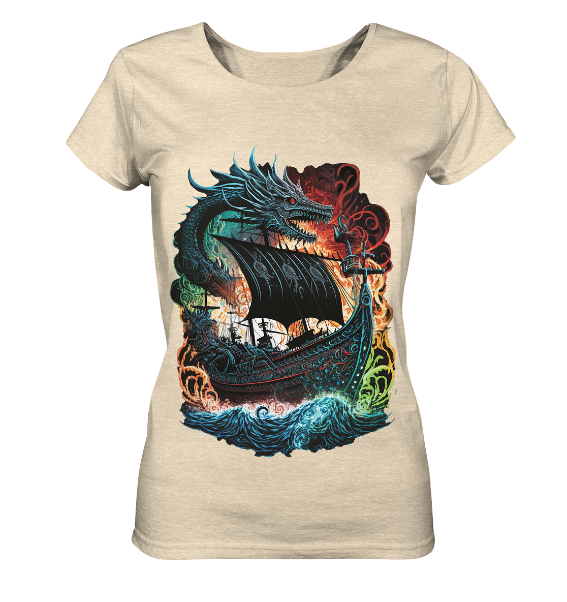 Wikinger Schiff Drache - Ladies Organic Shirt