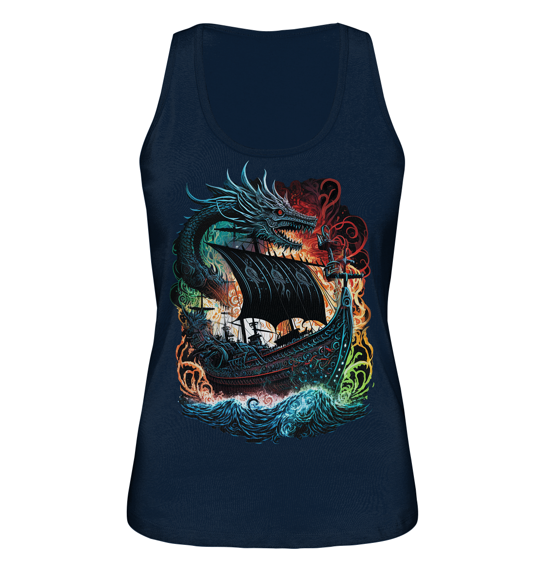 Wikinger Schiff Drache - Ladies Organic Tank-Top