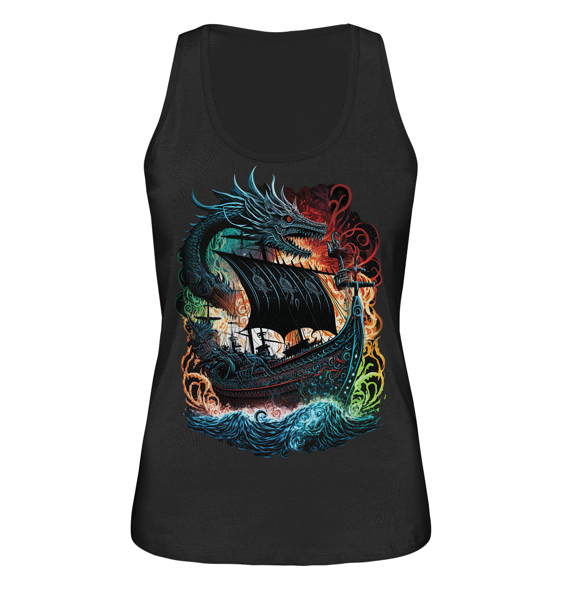 Wikinger Schiff Drache - Ladies Organic Tank-Top
