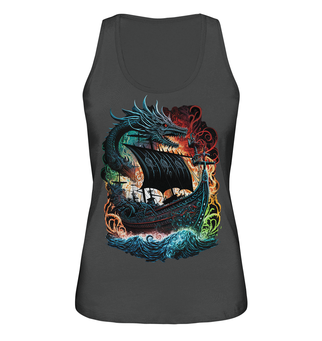 Wikinger Schiff Drache - Ladies Organic Tank-Top
