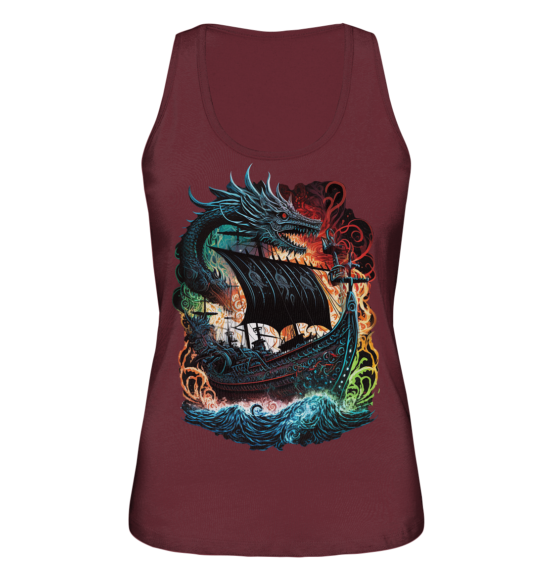 Wikinger Schiff Drache - Ladies Organic Tank-Top