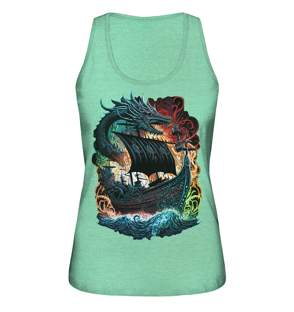 Wikinger Schiff Drache - Ladies Organic Tank-Top
