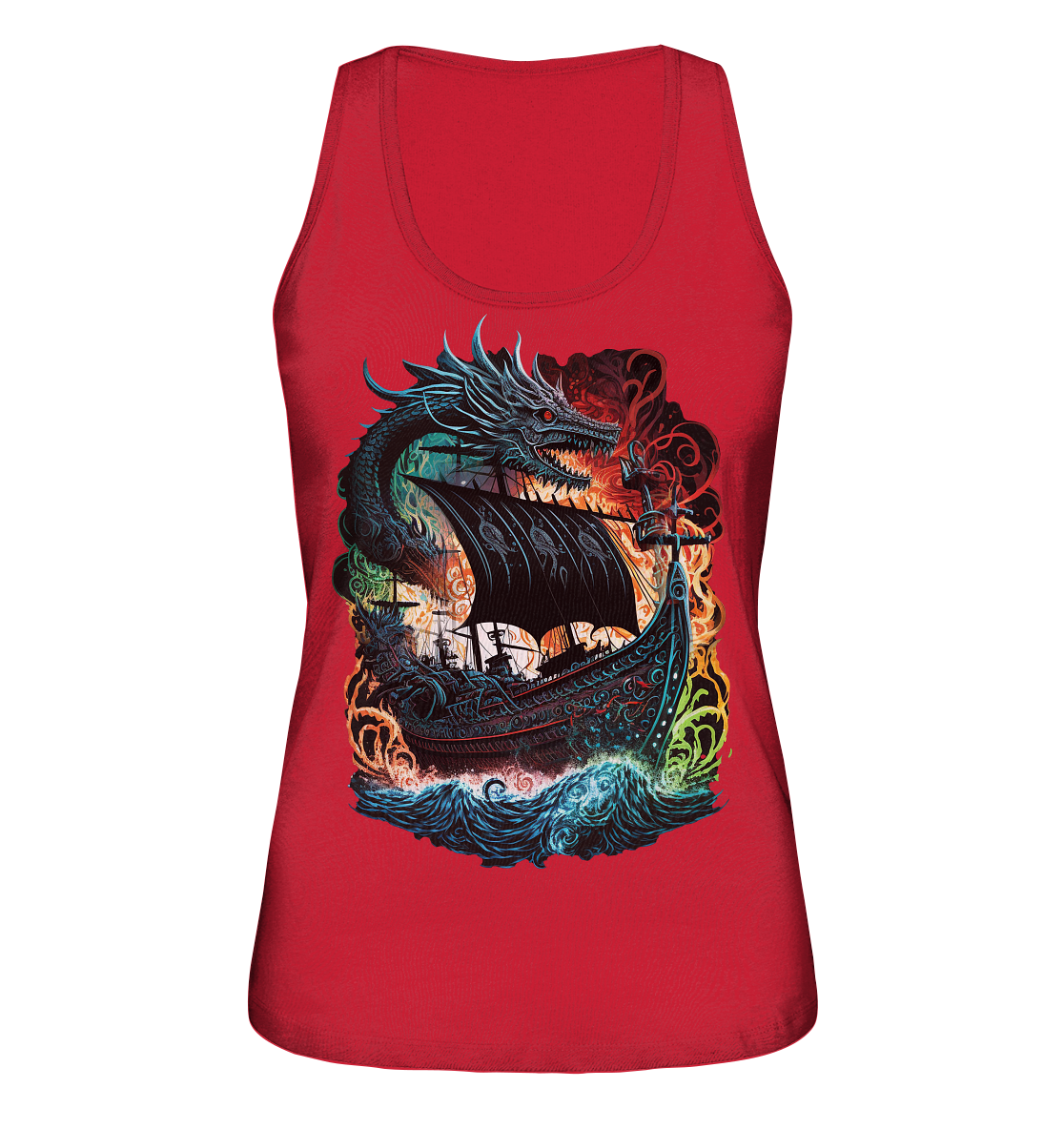 Wikinger Schiff Drache - Ladies Organic Tank-Top