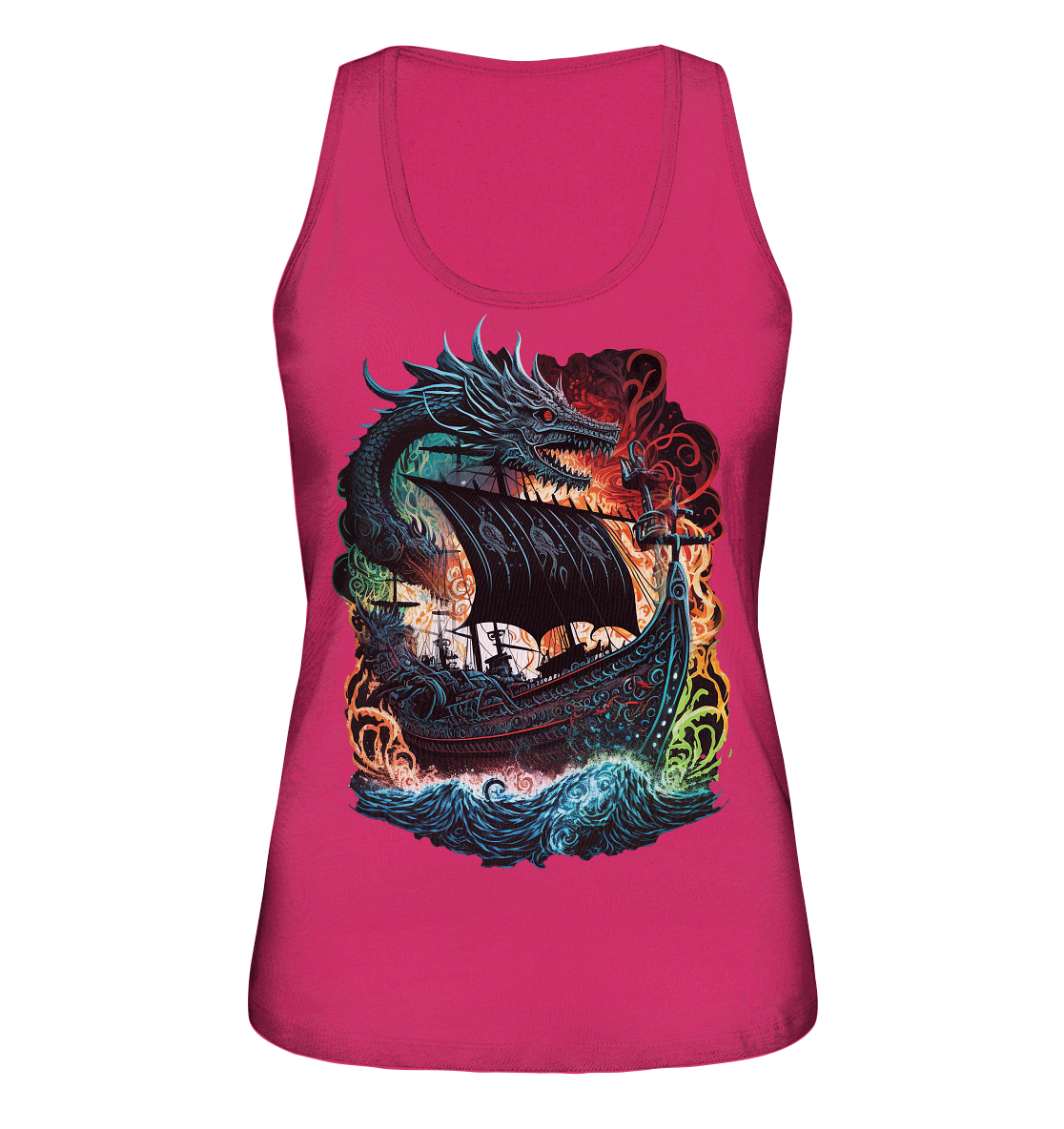 Wikinger Schiff Drache - Ladies Organic Tank-Top