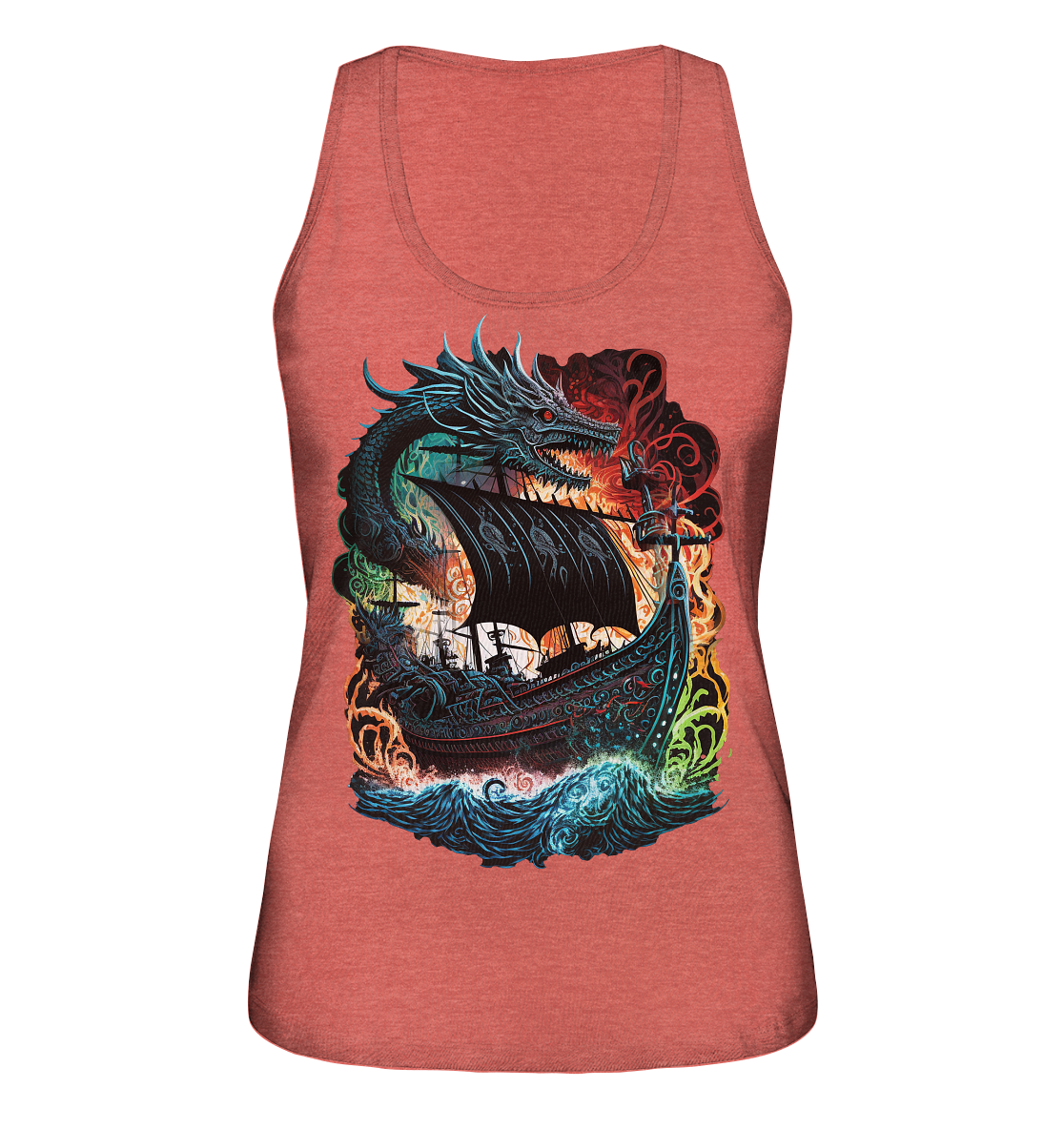 Wikinger Schiff Drache - Ladies Organic Tank-Top