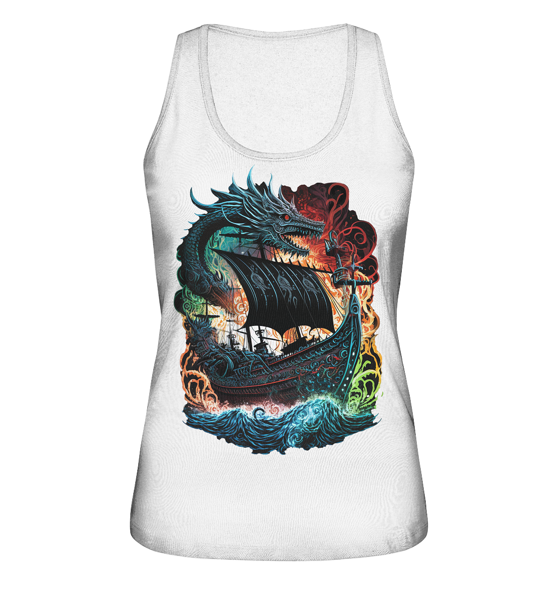 Wikinger Schiff Drache - Ladies Organic Tank-Top