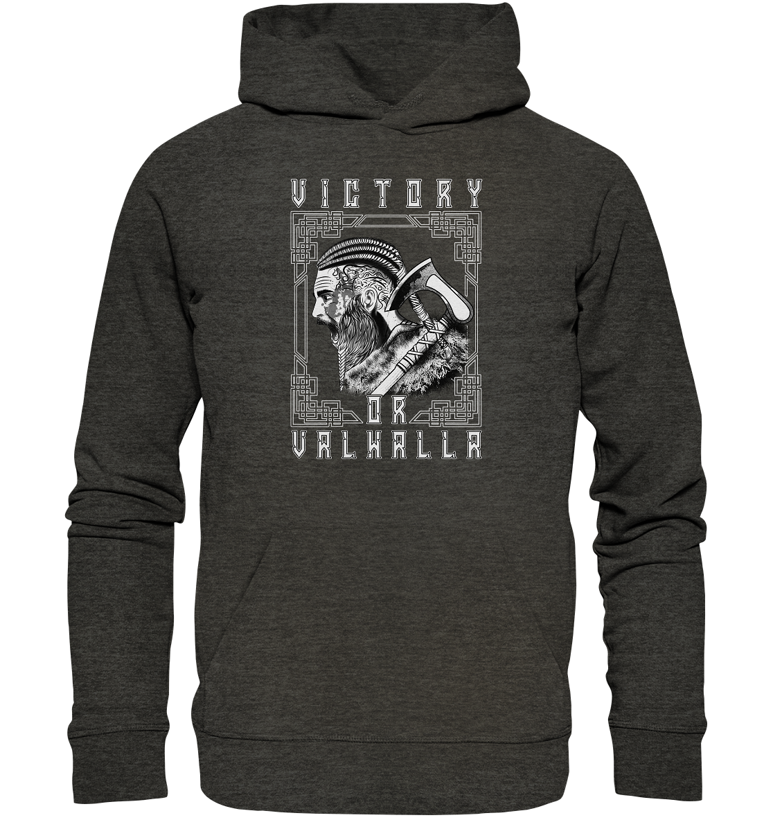 Wikinger Victory or Valhalla - Organic Basic Hoodie