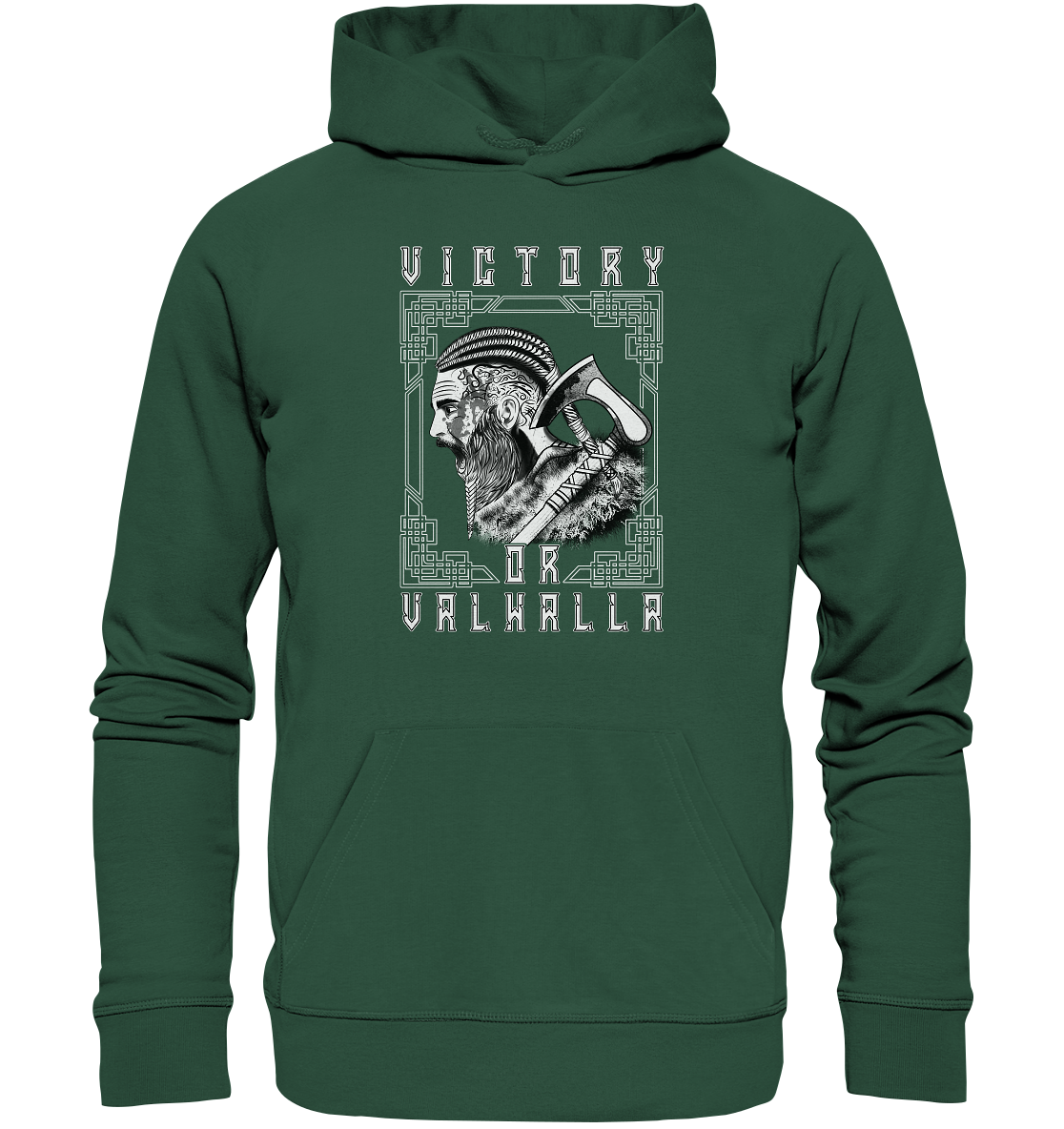 Wikinger Victory or Valhalla - Organic Basic Hoodie