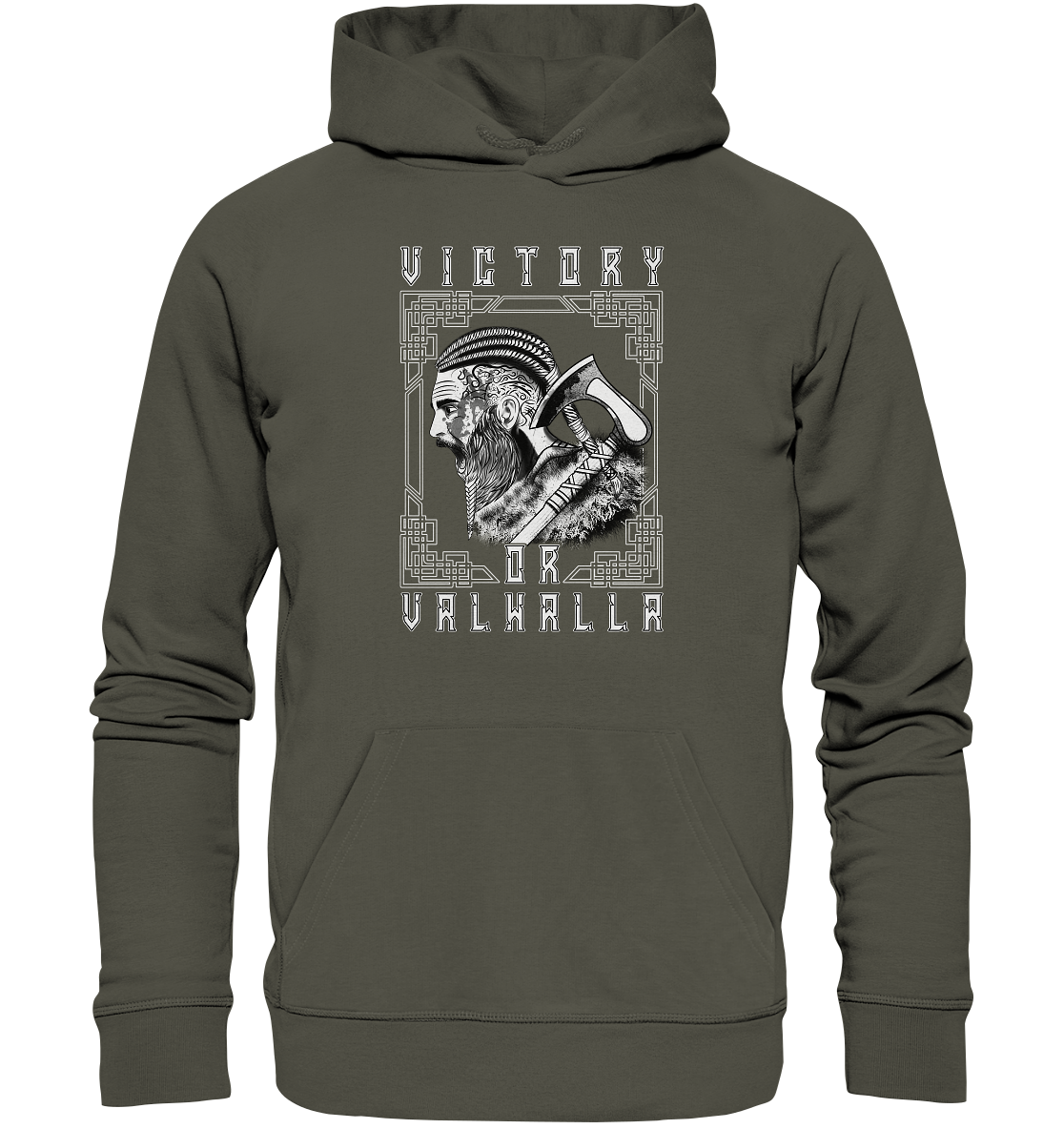 Wikinger Victory or Valhalla - Organic Basic Hoodie