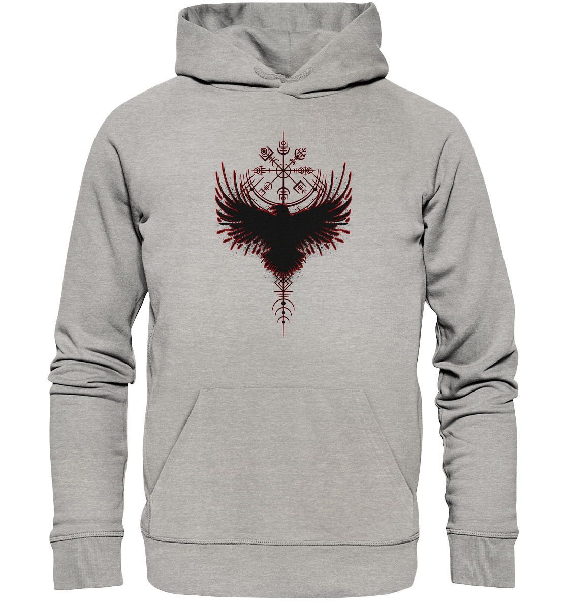 Wikinger Kompass Rabe - Organic Basic Hoodie