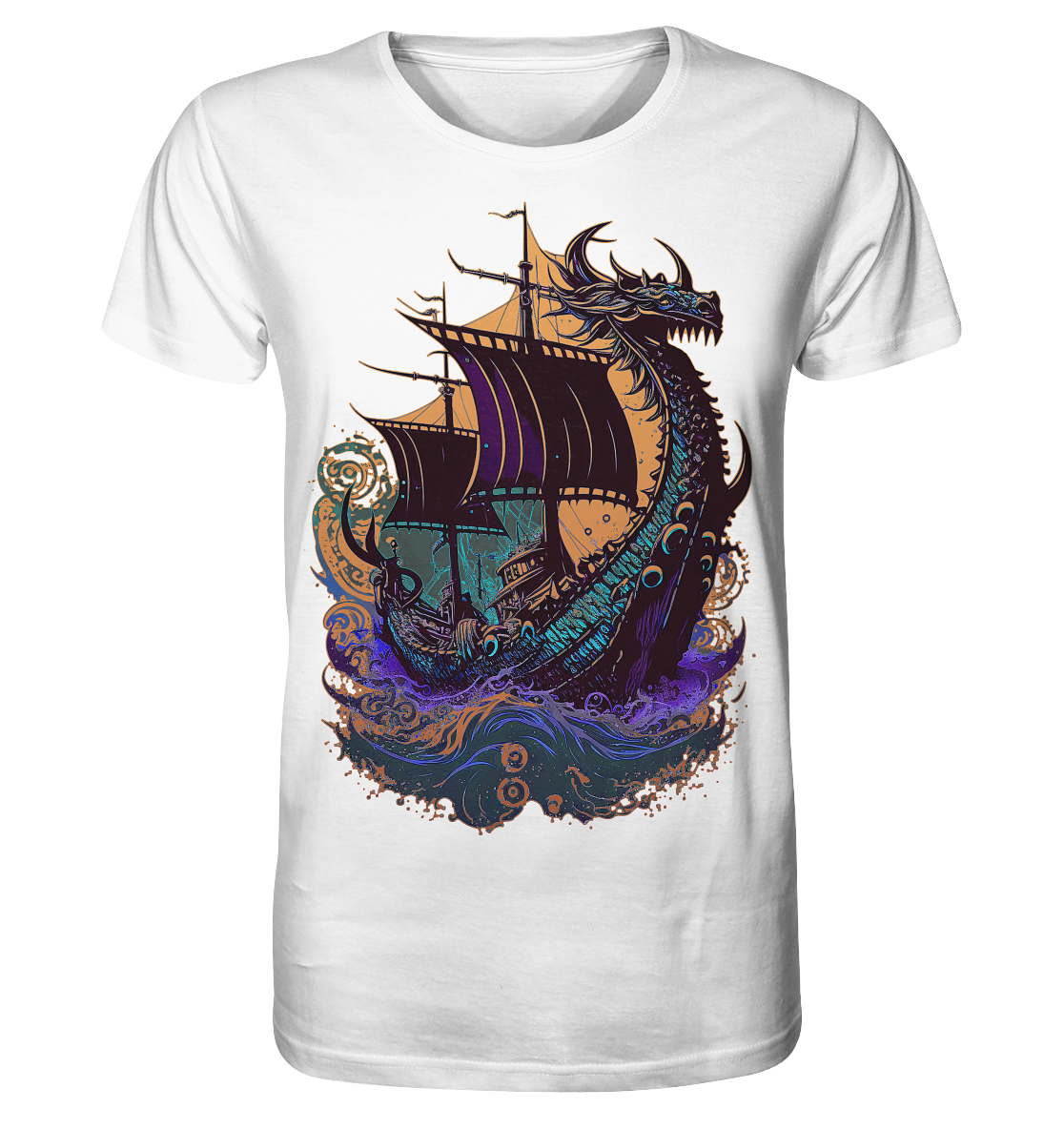 Wikinger Drachenschiff - Organic Basic Shirt