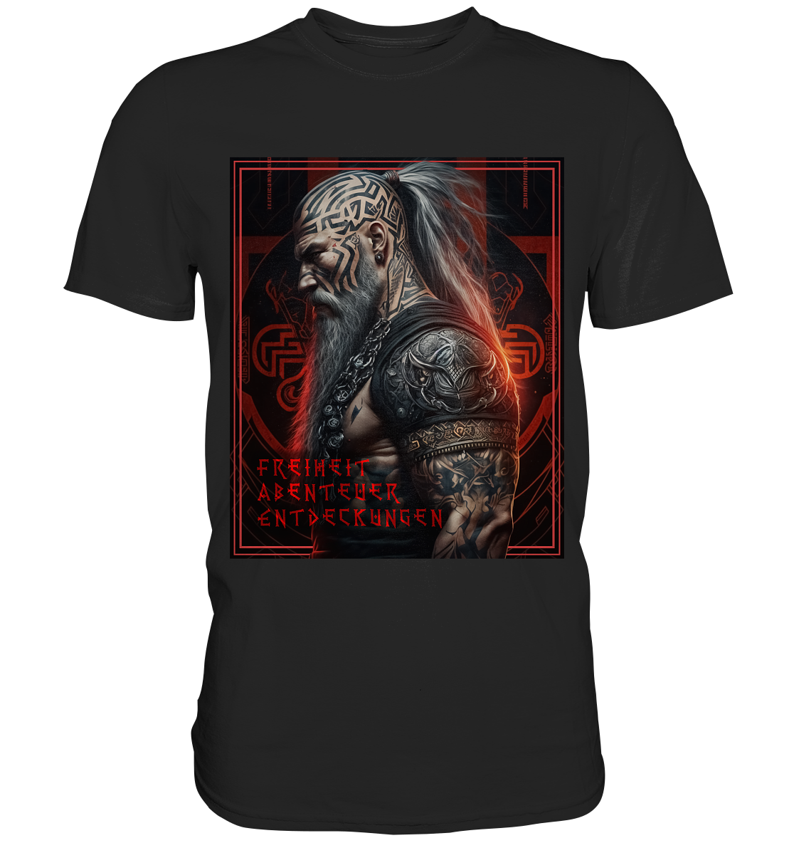 Wikinger Freiheit Abenteuer Entdeckungen - Premium Shirt