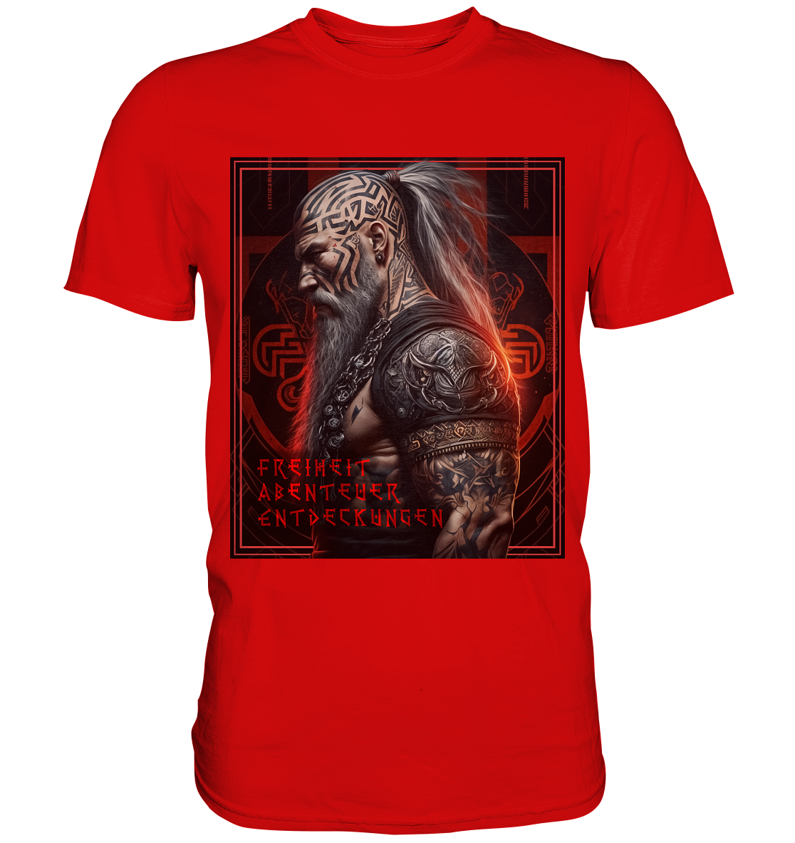 Wikinger Freiheit Abenteuer Entdeckungen - Premium Shirt