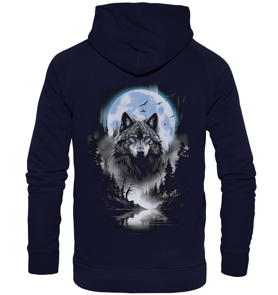 Wolf in Freier Natur - Basic Unisex Hoodie