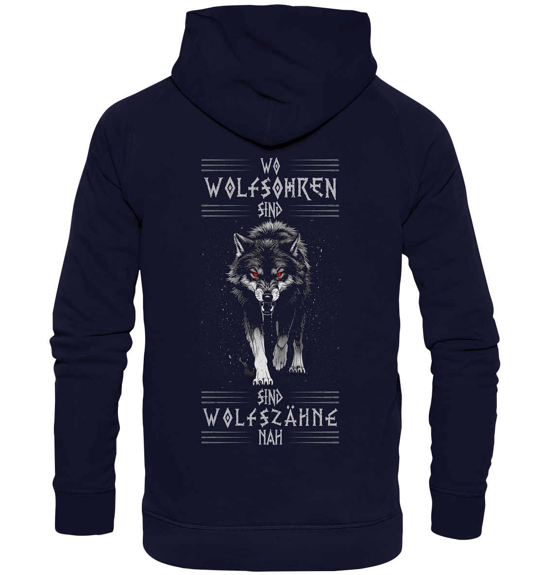 Wolfsohren Wolfszähne  - Basic Unisex Hoodie