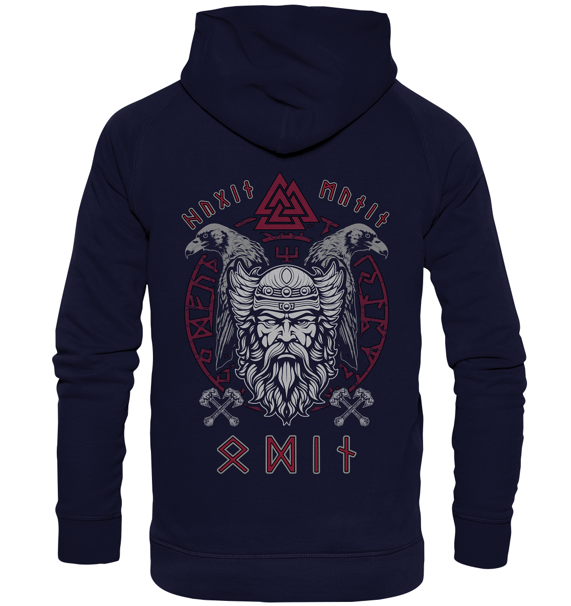 Odin Hugin Munin - Basic Unisex Hoodie