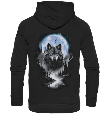 Wolf in Freier Natur - Basic Unisex Hoodie