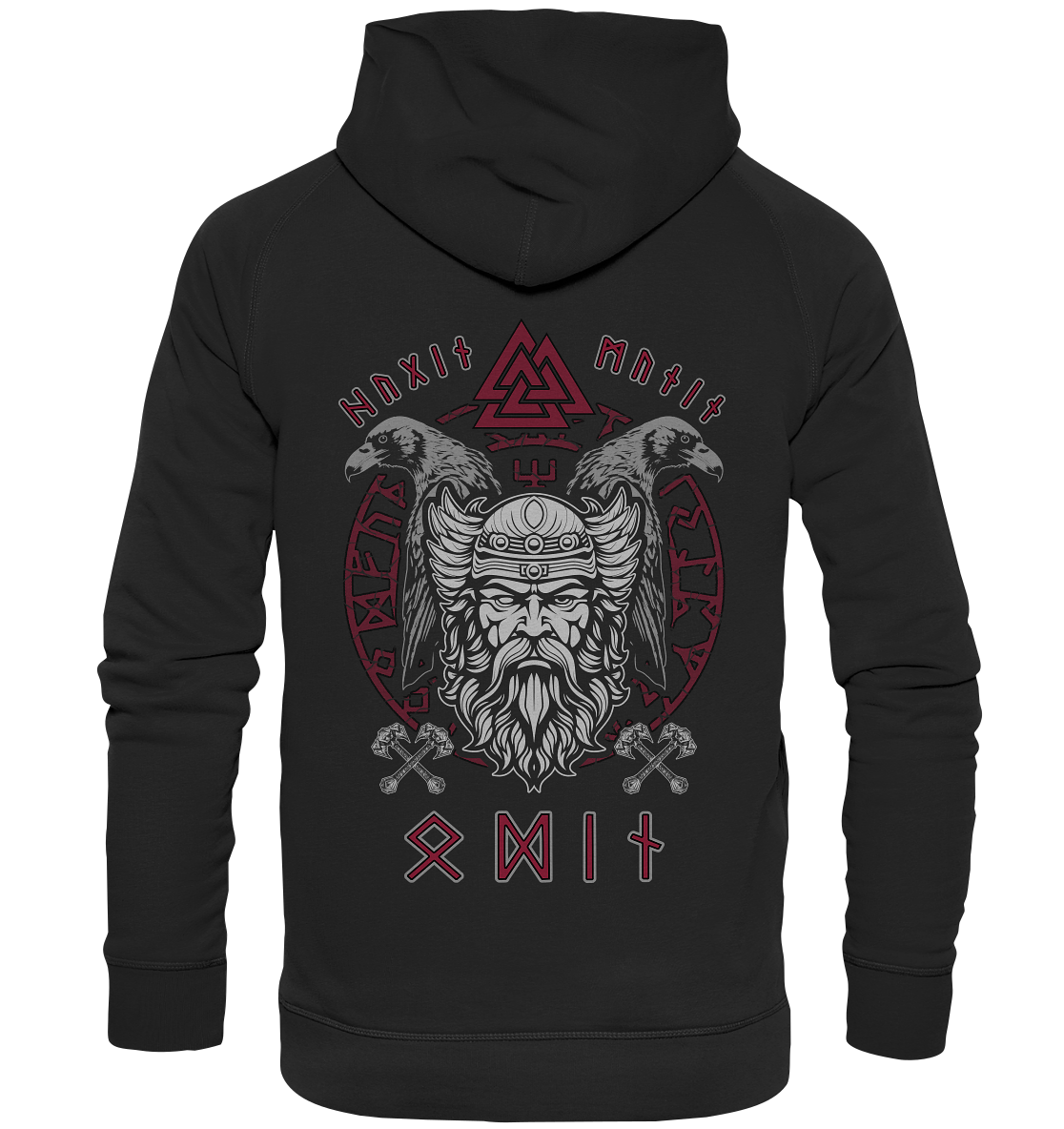 Odin Hugin Munin - Basic Unisex Hoodie