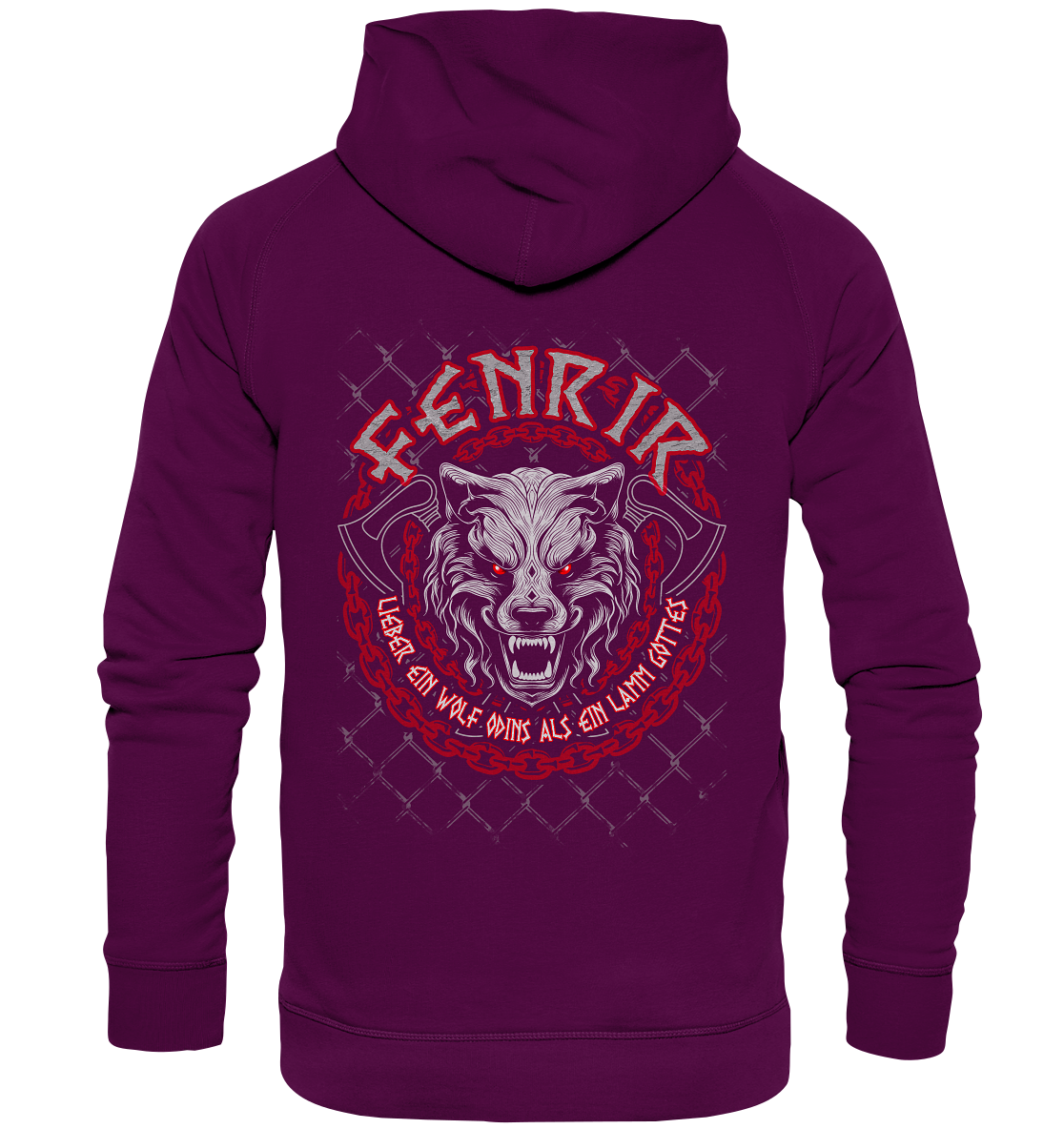 Nordic Wolf   Fenrir - Basic Unisex Hoodie