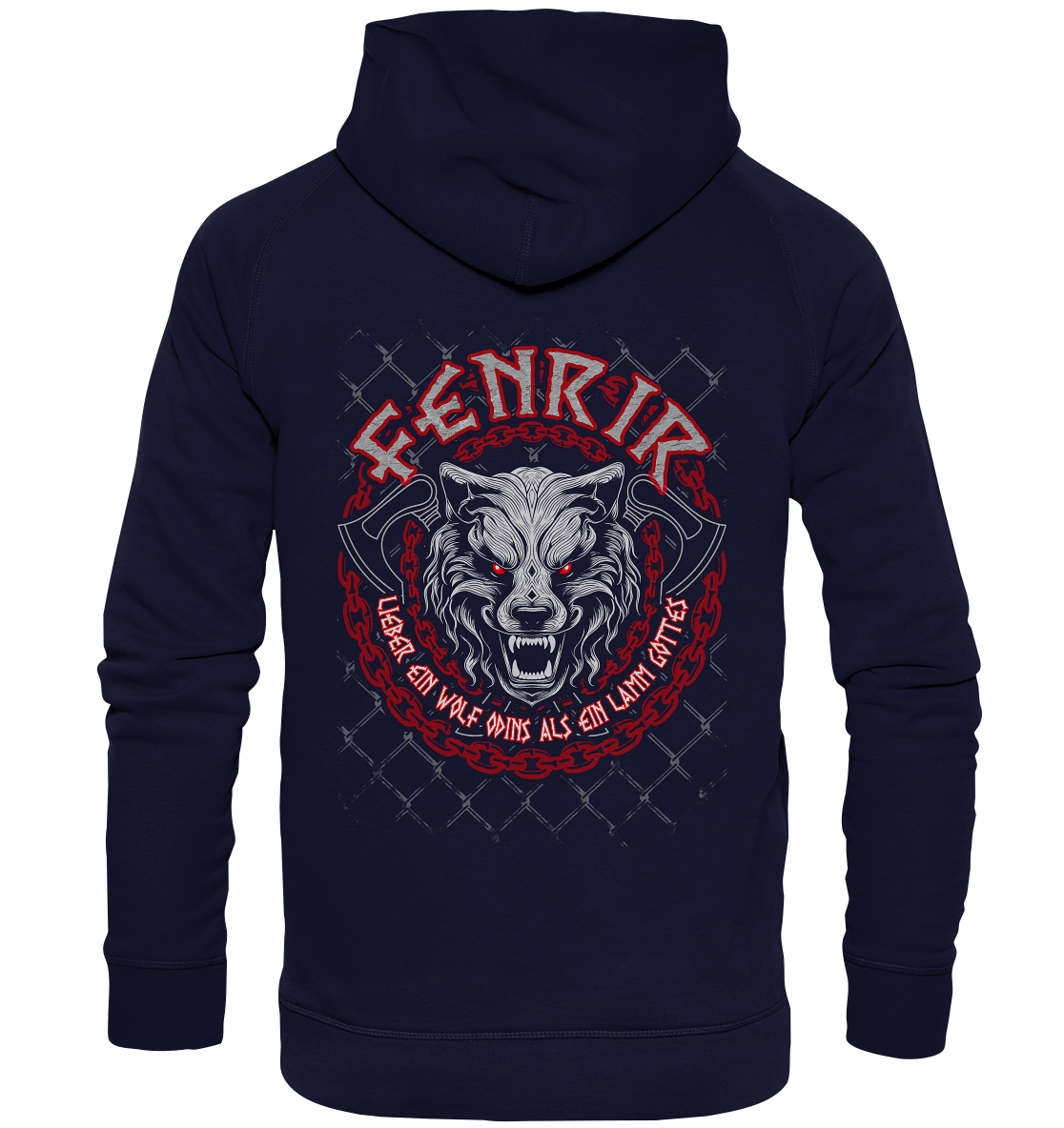 Nordic Wolf   Fenrir - Basic Unisex Hoodie XL