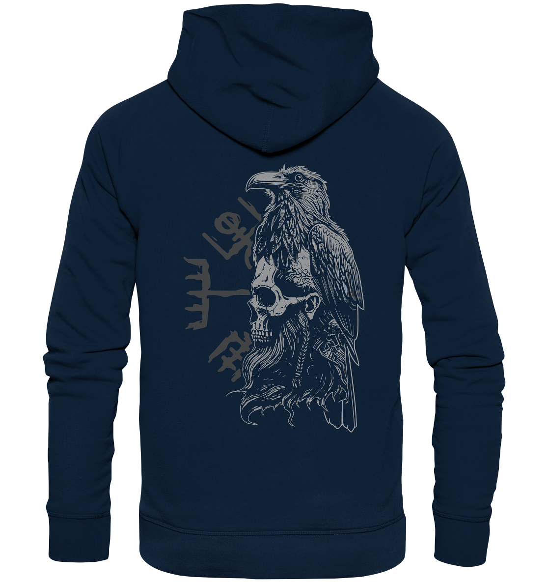 Rabe Schädel Vegvisir  - Organic Basic Hoodie