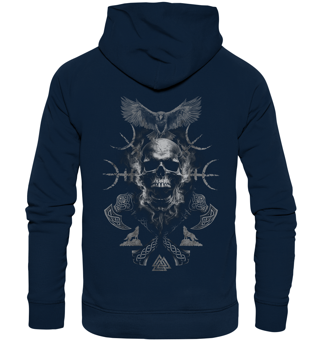 Skull Aegishjalmur - Organic Basic Hoodie