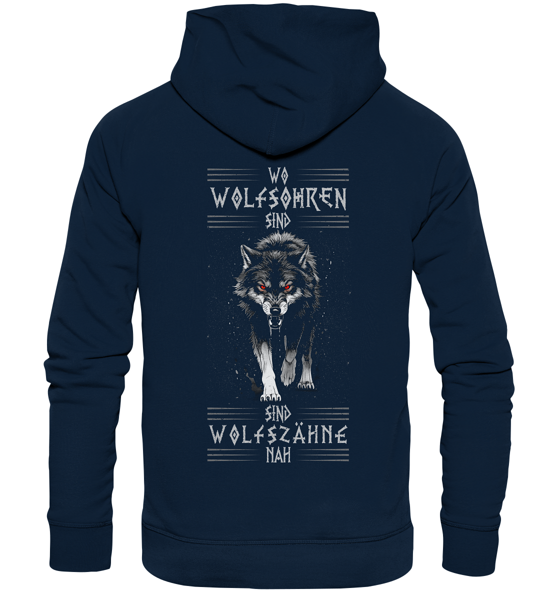 Wolfsohren Wolfszähne  - Organic Basic Hoodie