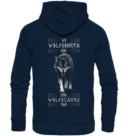 Wolfsohren Wolfszähne  - Organic Basic Hoodie