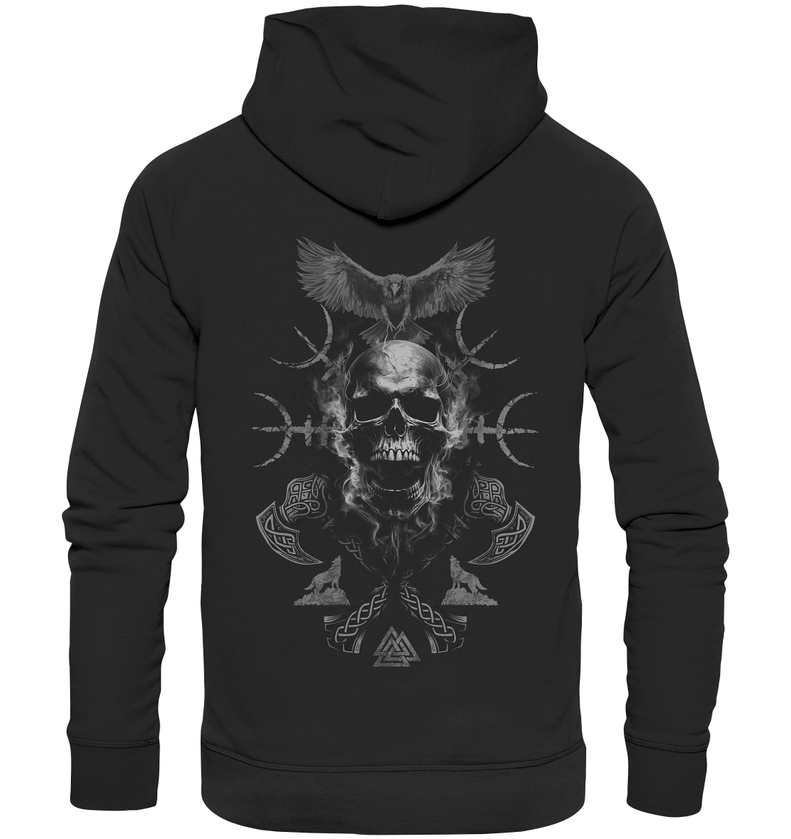 Skull Aegishjalmur - Organic Basic Hoodie | Sale