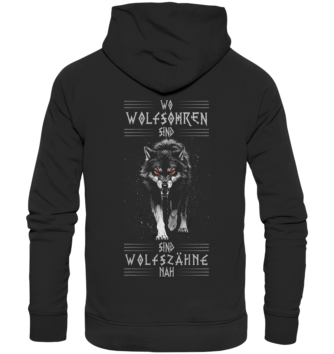 Wolfsohren Wolfszähne  - Organic Basic Hoodie