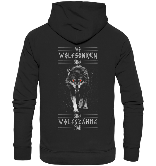 Wolfsohren Wolfszähne  - Organic Basic Hoodie