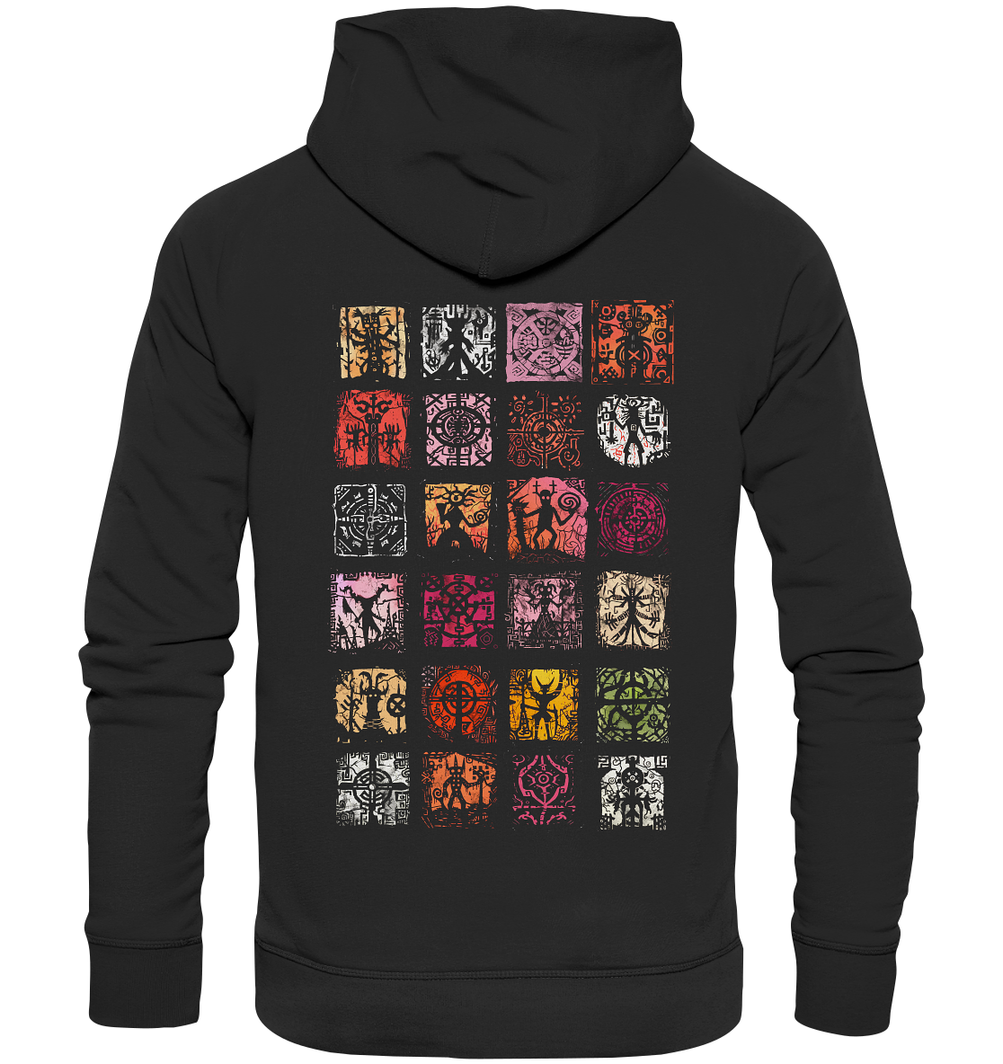 Abstrakte Nordische Symbole  - Organic Basic Hoodie