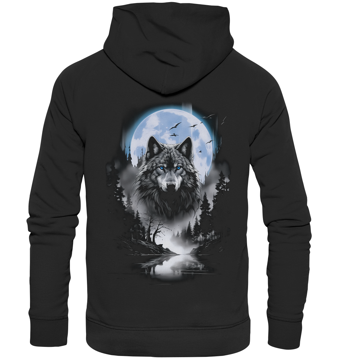 Wolf in Freier Natur - Organic Basic Hoodie