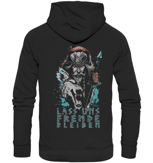 Wikinger Krieger Wolf - Organic Basic Hoodie